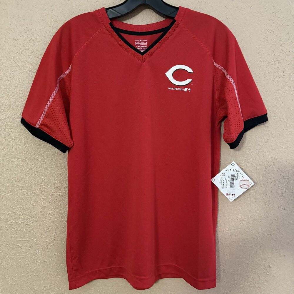 Cincinnati Reds T Shirt XL (16/18) MLB NWT Genuine Merchandise Red